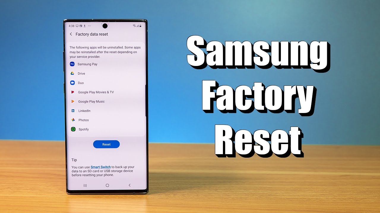 resetear un teléfono samsung