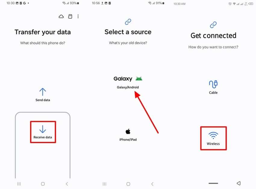 receive data wirelessly