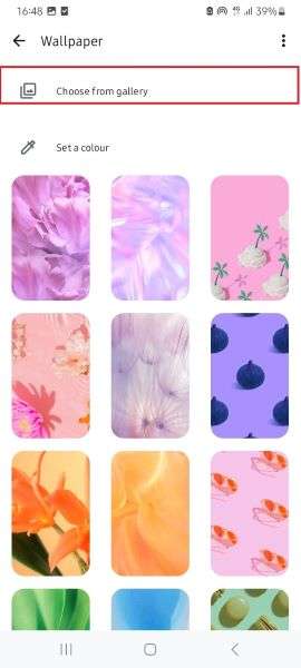 choose chat wallpaper from gallery