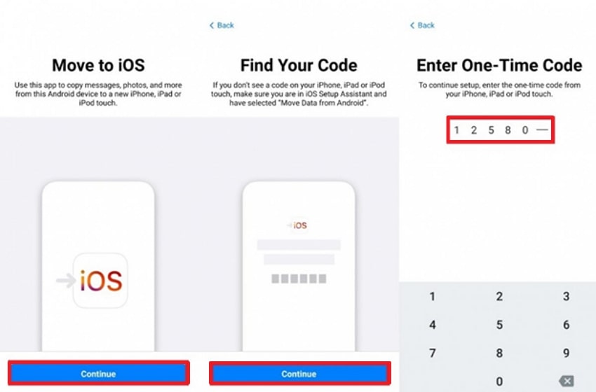 launch app and enter code